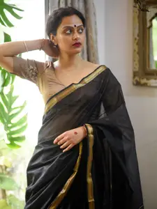 Suta Gold-Toned Embroidered  Saree Blouse
