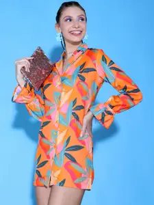 Stylecast X Hersheinbox Tropical Print Blazer Mini Dress