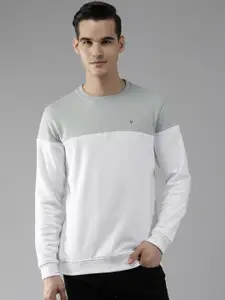 Van Heusen Men Colourblocked Slim Fit Sweatshirt