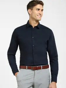 SELECTED Men Navy Blue Slim Fit Cotton Formal Shirt