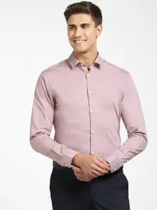 SELECTED Men Mauve Slim Fit Cotton Formal Shirt