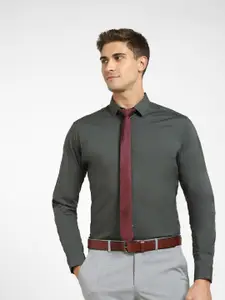 SELECTED Men Olive Green Slim Fit Cotton Formal Shirt