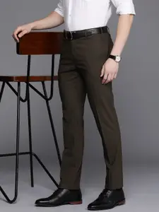 Raymond Men Textured Slim Fit Formal Trousers