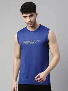 Proline Active Men Blue Typography Print T-shirt