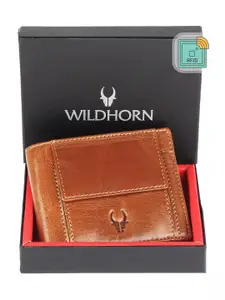 WildHorn Men Tan Leather Two Fold Wallet