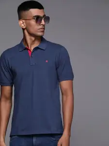 Raymond Men Solid Polo Collar Pure Cotton T-shirt