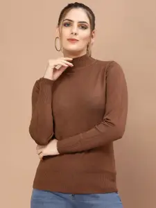 Mafadeny Women Brown solid pullover