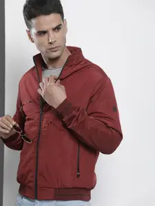 The Indian Garage Co Men Zip-Front Bomber Jacket with Insert Pockets