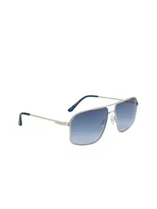 OPIUM Men Blue Lens & Silver-Toned Square Sunglasses OP-1932-C04-Blue