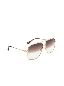 OPIUM Men Brown Lens & Gold-Toned Square Sunglasses with UV Protected Lens OP-1940-C03-Brown