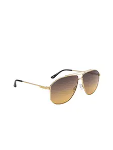 OPIUM Men Yellow Lens & Gold-Toned Square Sunglasses with UV Protected Lens-OP-1933-C03