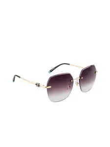 OPIUM OPIUM Women Purple Lens & Brown Square Sunglasses OP-10018-C05-Purple
