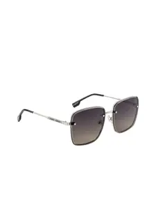OPIUM Women Grey Lens & Silver-Toned Square Sunglasses with UV Protected Lens