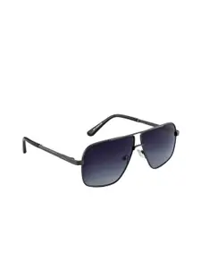 OPIUM Men Purple Lens & Gunmetal-Toned Square Sunglasses OP-10035-C05
