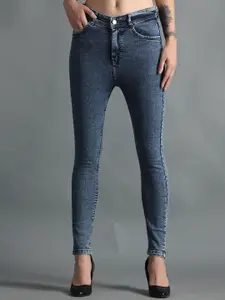 POMPOUS Women Grey Skinny Fit Stretchable Jeans
