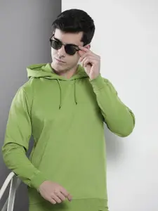 The Indian Garage Co Men Green Hooded Sweatshirt