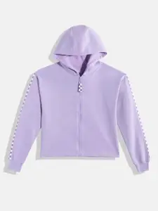 JUSTICE Girls Lavender Solid Hooded Sweatshirt