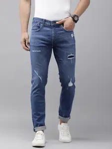 Pepe Jeans Men Vapour Tapered Fit Mildly Distressed Light Fade Stretchable Jeans
