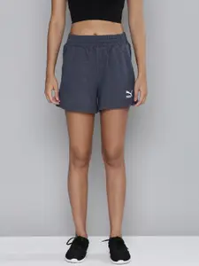 Puma Women Navy Blue Sports Shorts