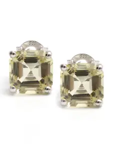 HIFLYER JEWELS Silver-Toned & Gold-Toned Contemporary Studs Earrings