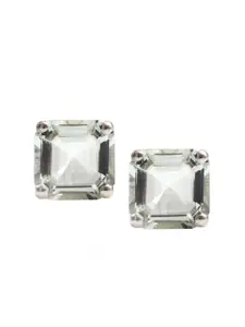 HIFLYER JEWELS Silver-Toned Contemporary Studs Earrings