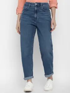 AMERICAN EAGLE OUTFITTERS Women Blue Boyfriend Fit High-Rise Jeans