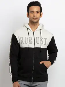 Status Quo Men Black & White Colourblocked Sweatshirt