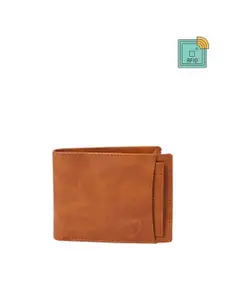 Keviv Men Tan Leather Two Fold Wallet