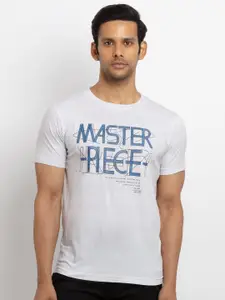 Status Quo Men Off White Printed Sweatshirt