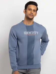 Status Quo Men Blue Printed Sweatshirt