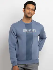 Status Quo Men Blue Printed Sweatshirt
