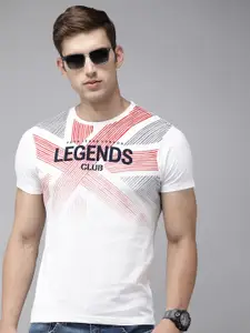 Pepe Jeans Graphic Typography Printed Pure Cotton Slim Fit T-shirt