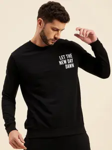 MASCLN SASSAFRAS Men Black Printed Sweatshirt