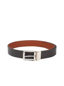 Louis Philippe Men Black & Tan Brown Reversible Leather Belt