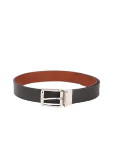 Louis Philippe Men Black & Tan Brown Reversible Leather Belt