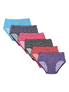 Bodycare Kids Girls Pack Of 6 Assorted Cotton Hipster Panty