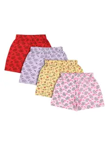 Bodycare Kids Girls Pack Of 4 Floral Printed Shorts