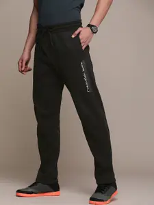 Calvin Klein Jeans Men Black Solid Track Pants with Logo Print Detailing