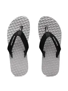 Ortho Rest Women Grey & White Rubber Thong Flip-Flops