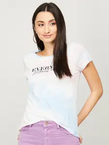 Fame Forever by Lifestyle Women White Typography Printed Dyed Pure Cotton T-shirt