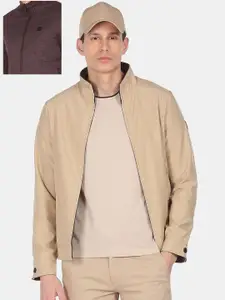 Arrow Sport Men Beige Brown Tailored Reversible Jacket