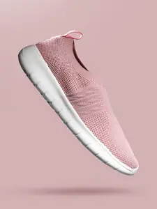HRX by Hrithik Roshan Women Pink Woven Design Running Shoes