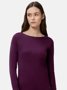 Triumph Purple Flex Smart Thermo-Regulating Ultrasoft Anticrease Quick Dry Top