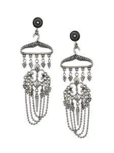 Silvermerc Designs Silver-Plated Contemporary Drop Earrings