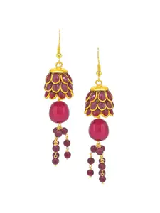 Tistabene Red Contemporary Drop Earrings