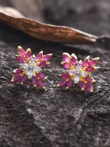 Tistabene Pink & White Contemporary Studs Earrings