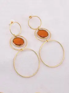 Tistabene Yellow Contemporary Drop Earrings