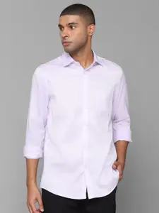 Allen Solly Men Purple Solid Cotton Slim Fit Casual Shirt