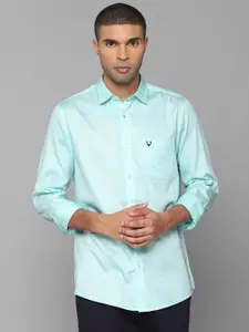 Allen Solly Men Green Slim Fit Printed Cotton Casual Shirt
