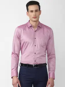 Peter England Men Pink Slim Fit Casual Shirt